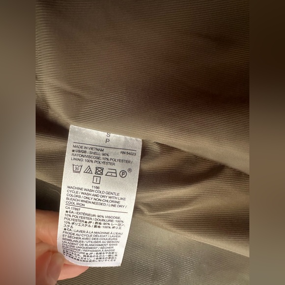 Banana Republic Olive Green Trench Coat Size Small - Picture 3 of 15